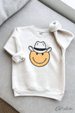 Cowboy Smiley Face Unisex Youth Graphic Sweatshirt