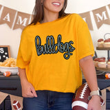Bulldogs Sequin Patch Gold Everyday Tee Unisex T-shirt, Sweatshirt, Hoodie, Long Sleeve Tee