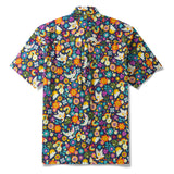 Love and Peace 100% Cotton Men's Aloha Hawaiian Short Sleeve Button-down Shirt