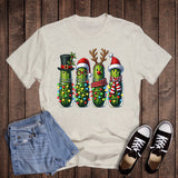 Christmas Pickles with Lights Graphic Tee