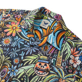 Tropical Tiki Hawaiian Shirt 100% Cotton Men's Short Sleeve Camp Collar Aloha Shirt Joyful Tiki Oasis