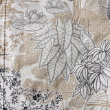 Botanical Oasis 100% Cotton Men's Short Sleeve Button-down Shirt Brown Aloha Hawaiian