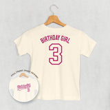 Birthday Girl Varsity #3 (Kids Back Print)