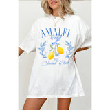 Amalfi  Coast Vintage Graphic Oversized Tee
