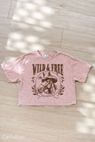 Wild and Free Cropped Mineral Graphic Top