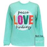 Peace Love Kindness Celadon Ls