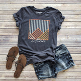 Geometric Mountain Utah Tee | Utah | Sizes XS-2XL
