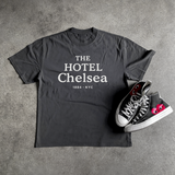 'HOTEL CHELSEA NYC' HEAVYWEIGHT BLACK T-SHIRT