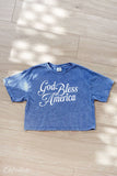 God Bless America Cropped Mineral Graphic Top