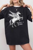 Pegasus Dream On Dreamer Oversize Graphic Tshirts
