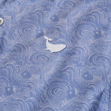 Men's Hawaiian Traditional Koi Carp Print Short Sleeve Polo Shirt Koi Carp Polo