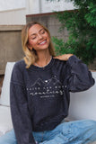 Faith Can Move Mountains Cropped Thermal Vintage Pullover