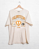Tennessee Vols Prep Patch Off White Thrifted Tee