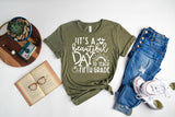 It's A Beautiful Day To Teach Fifth Grade T-Shirt