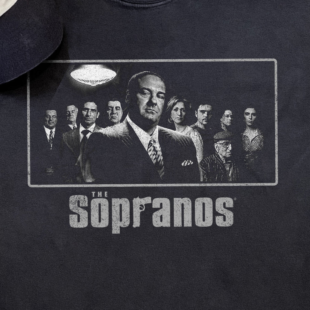 THE SOPRANOS 'FAMILY POTRAIT' HEAVYWEIGHT BLACK T-SHIRT