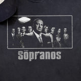 THE SOPRANOS 'FAMILY POTRAIT' HEAVYWEIGHT BLACK T-SHIRT