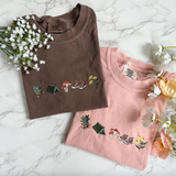 Embroidered Camping Mushroom Outdoorsy Plant Tshirt Unisex T-shirt, Sweatshirt, Hoodie, Long Sleeve Tee