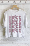 Rock Rock Rock Rock Graphic Crop Top
