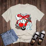 Valentines Lucky Lover Cherries Graphic Tee