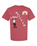 Texas Tech Retro Basketball Red Comfort Colors Tee