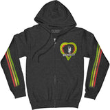 Catch A Fire One Love Smile Women's Zip Girls Jr Hooded Sweatshirt