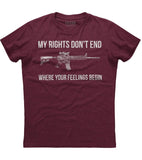 My Rights Don't End Where Your Feelings Begin Gun T-Shirt (O)