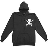 Crest Zippered Hooded Sweatshirt Style001
