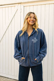 The Homebody Club    Mineral  Zipper Hooded Pullover