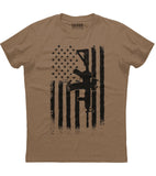 American Flag and Rifle T-Shirt (O)