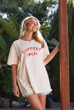 Support Local Oversized Graphic Top