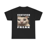Certified Freak Cat Funny Shirt