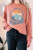 Rocky Mountains Colorado Cabin Graphic Terry Sweatshirts