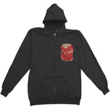 Beer Can Zippered Hooded Sweatshirt