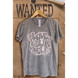 Love Yourself Mineral Wash Vintage  Graphic  Tee