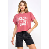 Crop Till You Drop Vintage Graphic Crop Top