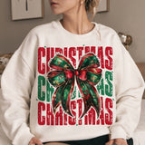 Christmas Coquette Bow Retro Shirt, Girly Holiday 2024