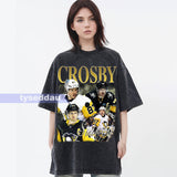Sidney Crosby Vintage Washed Tee - Ice Hockey Graphic