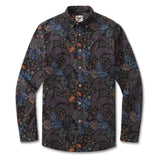 Men's Hawaiian Shirt Whispers in the Dark Cotton Button-down Long Sleeve Aloha Shirt
