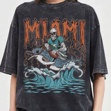 Miami Football Skull Vintage Shirt, Gift For Fan Football
