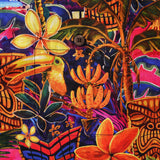 Men's Hawaiian Shirt Short Sleeve Camp Collar 100% Cotton Orange Aloha Joyful TIKI Tropical Celebration
