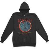 Clock Zippered Hooded Sweatshirt