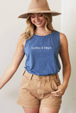 Coffee and Dogs Mineral Graphic Tank Top