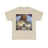 Jesus Holding Cigs | Newport | Funny Meme T-Shirt