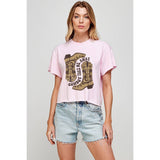 Cowboy Take Me Away Vintage Graphic Crop Top