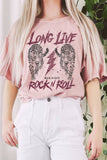 Long Live Rock and Roll Mineral Graphic Long Crop Top