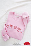 Heart and Bow Puff Graphic Sweatshirt