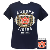 Auburn Leopard Football Navy SS-069