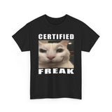 Certified Freak Cat Funny Shirt