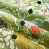 Men's Hawaiian Shirt Short Sleeve Camp Collar 100% Cotton Aloha Enchanting Jade Wilderness