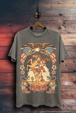 Western Cowgirl Tattoo Graphic Top